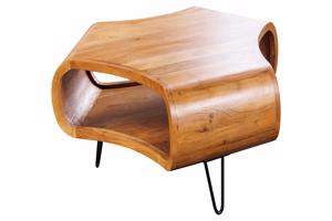 ORGANIC LIVING barna akácfa dohányzóasztal 70 cm