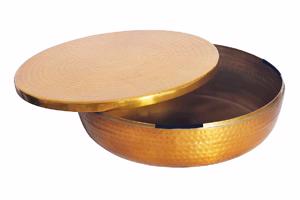 ORIENT alumínium-arany tál fedéllel 40 cm