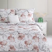 Pamut ágynemű pünkösdi rózsa mintával - fehér 3 rész: 1db 220x200 + 2db 70x80