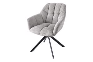 PAPILLON szürke bouclé forgószék