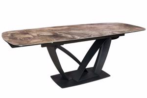 PAPILLON taupe edzett üveg kerámia étkezőasztal 180-220-260cm