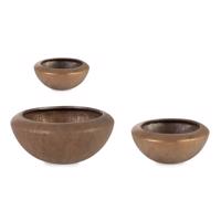 PATHOM barna zománcolt terrakotta kaspó