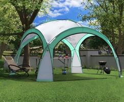 Pavilon sátor kerti piknikhez 3,5 x 3,5 m zöld