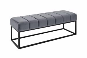 PETIT BEAUTE ezüstszürke bársony ülőpad 110cm