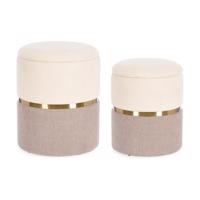 RADINKA bézs szövet puff