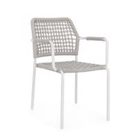 RAJADA ezüst alumínium kerti szék