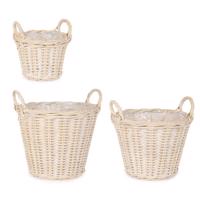 RANDY bézs rattan kosár