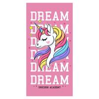 Rózsaszín strandtörülköző egyszarvúval Szélessé 70 cm | Hossz: 140 cm