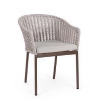 SALINES barna alumínium kerti szék