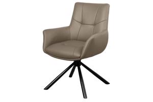 SIGNATURE taupe bőr forgószék