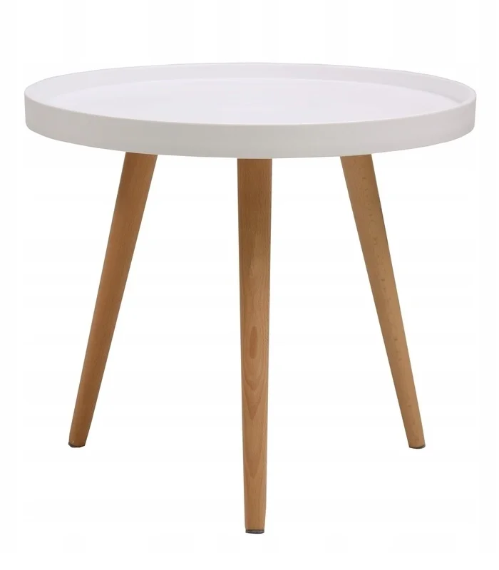 Skandináv dohányzóasztal 50 cm - fehér