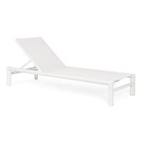 SKIPPER fehér alumínium napozóágy