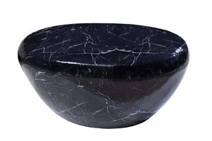 STONE fekete márvány hatású kávézóasztal