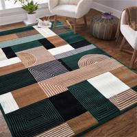Szőnyeg ALFA geometrikus mintával - zöld Szélessé 80 cm | Hossz: 150 cm
