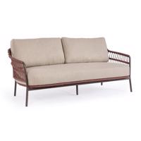 TALAIA ezüst acél kerti kerti kanapé