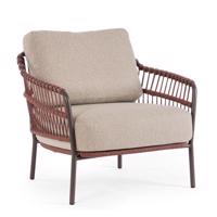 TALAIA terrakotta acél kerti fotel