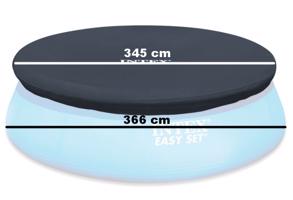 Tartós vinil medencetakaró - több méretben Priemer: 366 cm