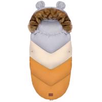 Teddy baba bővíthető bundazsák narancssárga-szürke