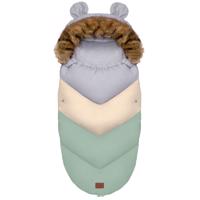 Teddy baba bővíthető bundazsák zöld-szürke