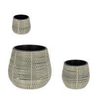 THANH szürke polirattán kaspó