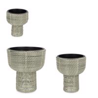 THANH szürke polirattán kaspó