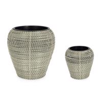 THANH szürke polirattán kaspó