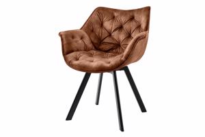 THE DUTCH COMFORT barna bársony forgószék