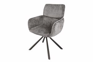 UNIQUE szürke polyester zsenília forgószék