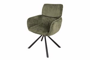 UNIQUE zöld polyester zsenília forgószék