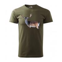 Vadász póló szarvas motívum Katonai XL