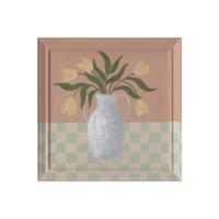 VILLAGE taupe vászon festmény