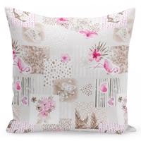 Vintage díszpárnahuzat - bézs 50x60 cm