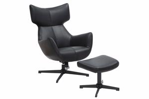 VOGUE fekete műbőr fotel