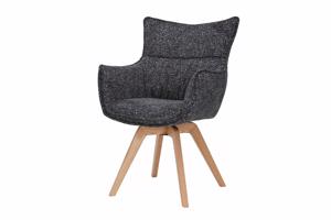 VOGUE fekete szövet forgószék