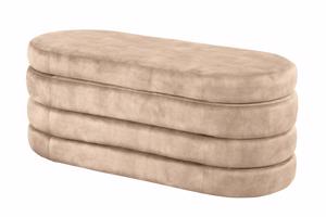 VOQUE bézs bársony ülőpad