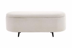 VOQUE fehér és fekete buklé ülőpad