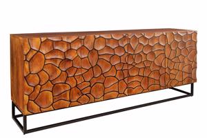VULCANO barna mangófa mozaik komód 180cm