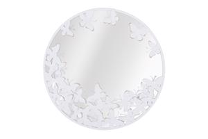WHITE BUTTERFLY fehér és tükröződő vas falitükör