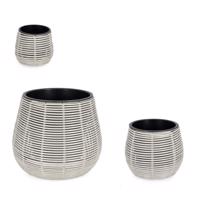 XIAN szürke polirattán kaspó