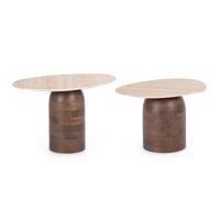 YANISHA barna kerámia dohányzóasztal