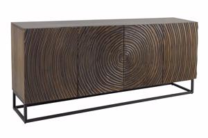 ZEN CIRCLE fekete-barna mangófa komód 180cm